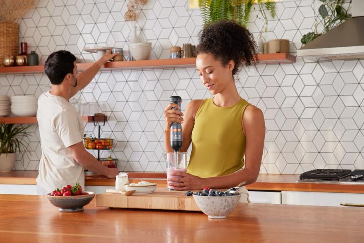 Image du produit Black & Decker Mixeur plongeant Kitchen Wand Gris, 2 pièces