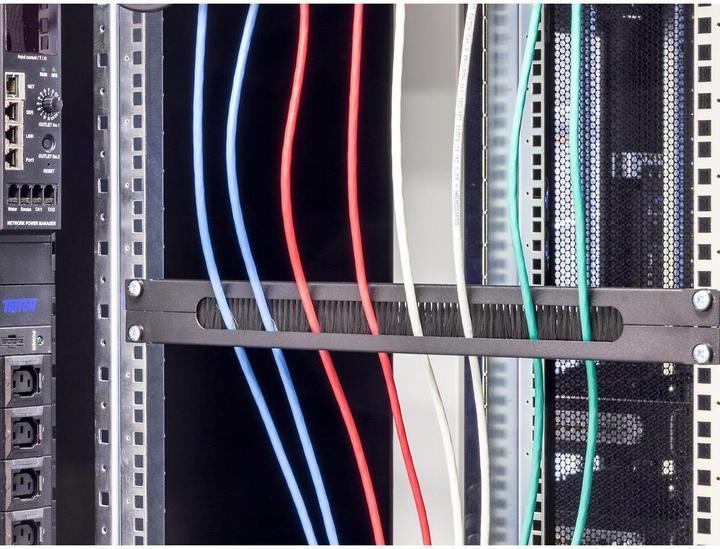 Actual product image Triton RAB-ZP-X03-A3 - 19" cable entry plate 1U, horizontally split, entry 350 x21 mm, m