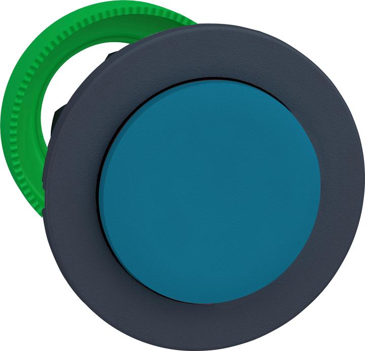 Actual product image APC Front element Pushbutton, flat, ø30mm, IP 69 K, Pushbutton protruding, Blue, Raised