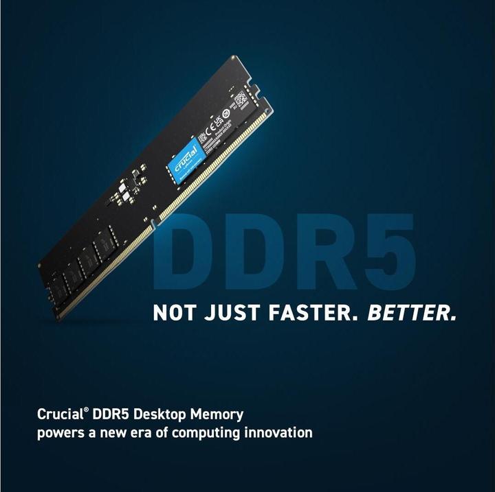 Productafbeelding Crucial Desktop Memory (1 x 16GB, 5600 MHz, DDR5 RAM, DIMM 288 pin)