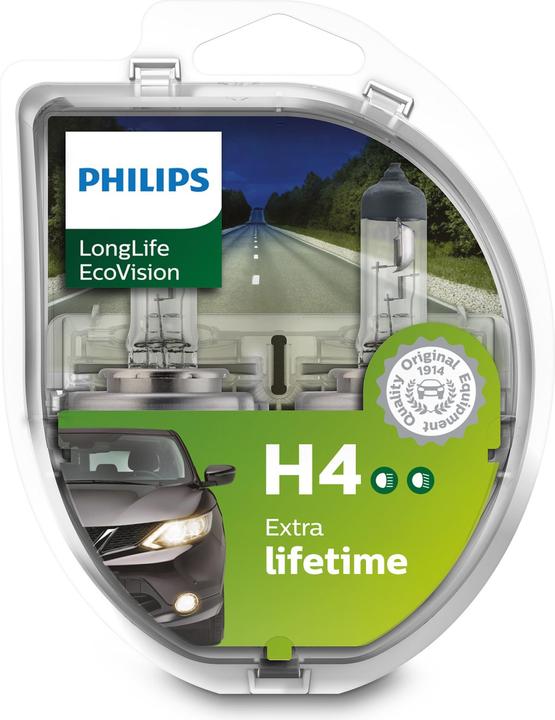 Actual product image Philips H4 LongLife Ecovision (H4)
