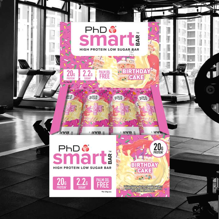 Produktbild PhD Nutrition Smart Bar (Birthday Cake, 12 Stk., 768 g)