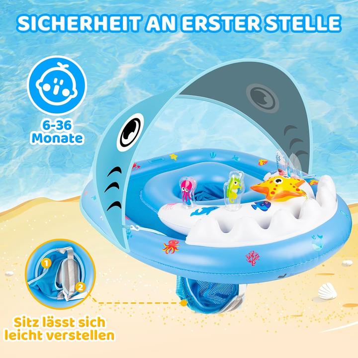 Immagine prodotto Parner Anello da nuoto per bambini con tettuccio parasole