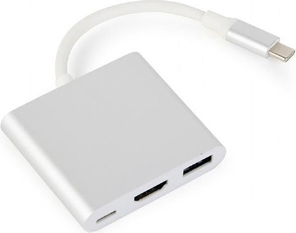 Produktbild Gembird A-CM-HDMIF-02-SV (USB-C, 3 Ports)