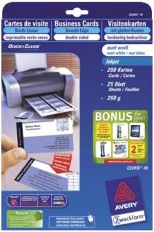 Produktbild Avery Premium Visitenkarten, glatte Kanten, 85x54mm (260 g/m², 10 x, A4)