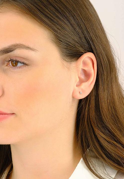 Produktbild Muau Stud earrings white gold 750, 3mm (750/18K Weissgold)