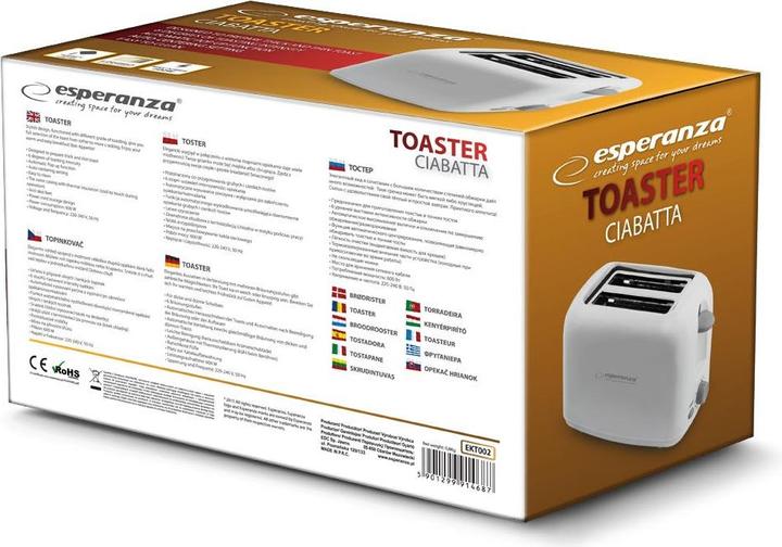 Immagine prodotto Esperanza Ciabatta EKT002 (600W, bianco)