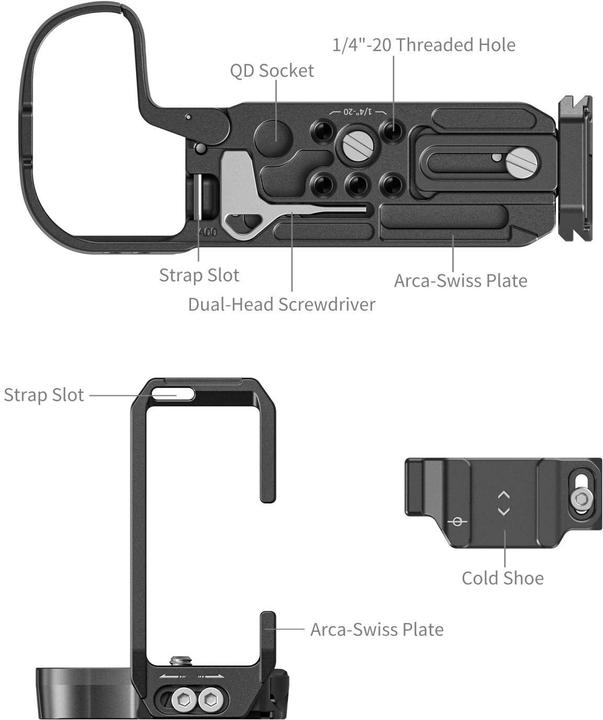 Image du produit SmallRig Plaque de montage en L pour Canon EOS R5 Mark II