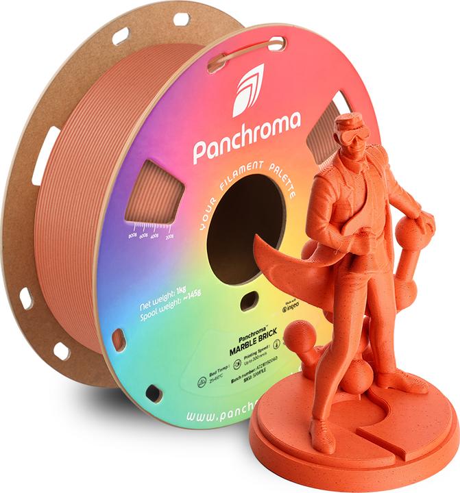 Actual product image Polymaker Panchroma™ PLA Marble (PLA, 1.75 mm, 1000 g, Grey)