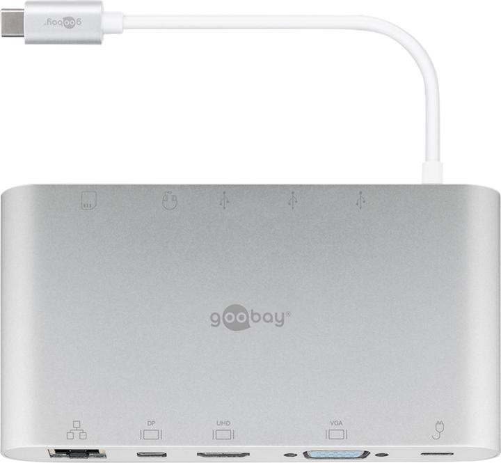 Actual product image Goobay USB-C Multiport-Adapter (USB-C, 11 Ports)