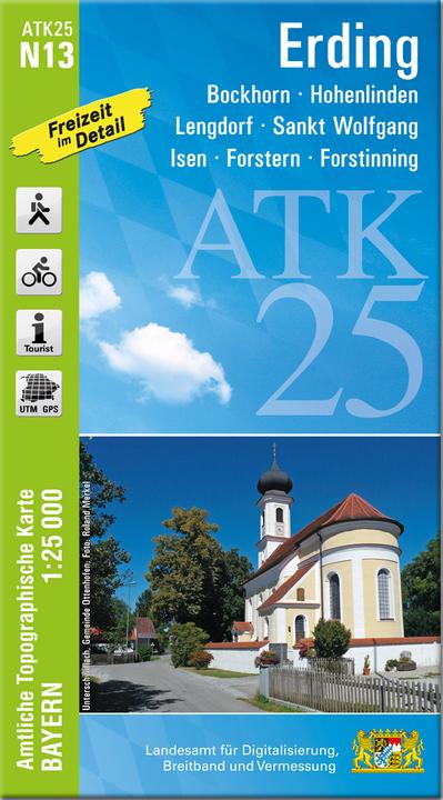 Actual product image ATK25-N13 Erding (Official Topographic Map 1:25000)
