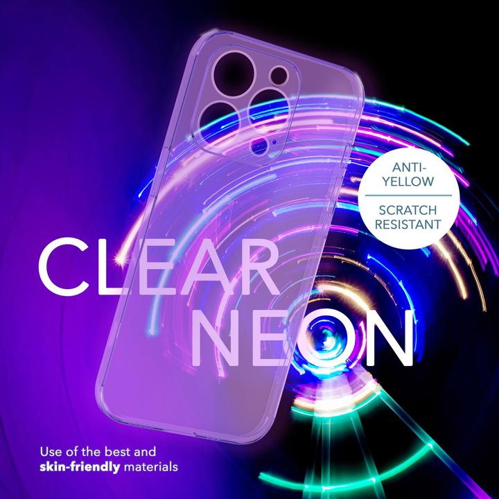Produktbild Nalia Klar Transparente Neon Silikon Hülle (Apple iPhone 14 Pro Max)
