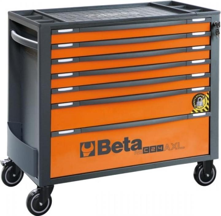 Actual product image BETA 024004291 Werkzeugwagen, Orange + 9 Schubladen - 103,5x97x44,5 cm (9 x)