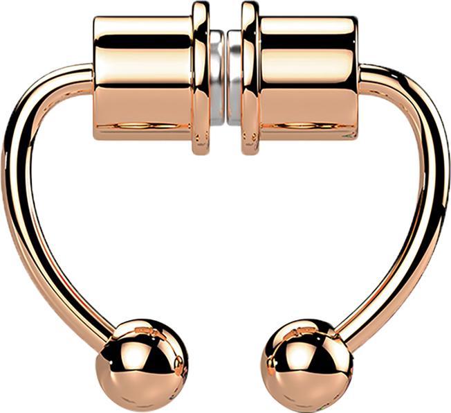 Produktbild Star Piercing Fake Septum Magnet rosegold Circular Barbell mit zwei Kugeln (Chirurgenstahl 316L in Materialstärke 1.0 mm)