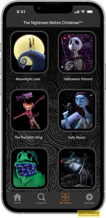 Actual product image Moby Fox Nightmare Before Christmas bracelet pour smartwatch Sculpted Jack