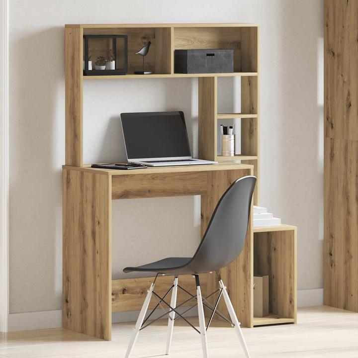Immagine prodotto VidaXL Scrivania con ripiano Rovere Artigianale 100x45x140cm Materiale a base di legno (100 x 45 x 140 cm)