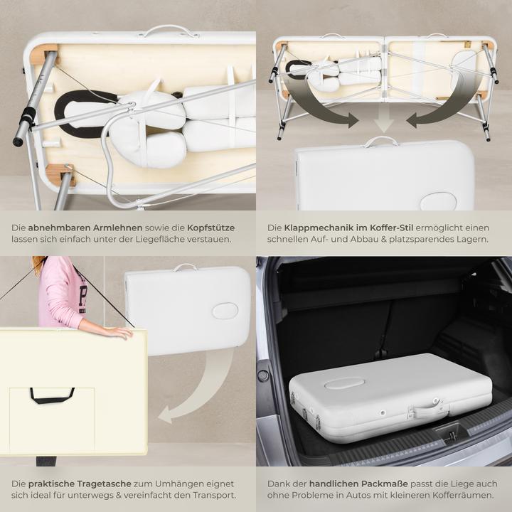 Actual product image tectake Massage table 3 zone with carry back and bolsters
