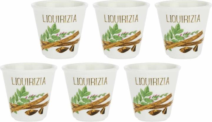 Immagine prodotto La Porcellana Bianca LIQUORELLI Set mit 6 Likirizia Likörgläsern 75 ml (6 x, Bicchieri da liquore + bicchieri da grappa)