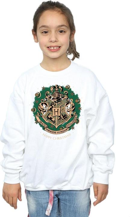 Actual product image Girls Christmas Wreath Sweatshirt (140, 146)