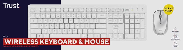 Immagine prodotto Trust Tastiera Mouse Ody Ii Wl (DE, Senza fili)