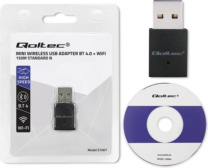 Produktbild Qoltec 57007 Wireless Mini Adapter (Sender & Empfänger)