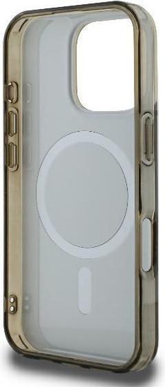 Actual product image Guess GUHMP16LH4DTEW iPhone 16 Pro 6.3" brązowy/brown hardcase IML 4G Background MagSafe (Apple iPhone 16 Pro)