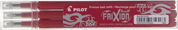 Pilot FriXion Recharge Set à 3 (Recharger, Rouge, 0.35 mm)