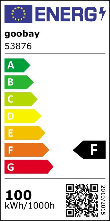 Energy Label Goobay LED outdoor spotlight, 100 W (8500 lm, IP65)