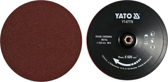 Actual product image Yato Velcro sanding disc holding disc 230 mm M14 polishing disc backing disc angle grinder (60, 80, 100, 120)