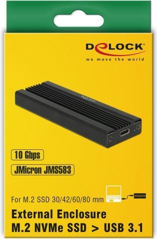 Produktbild Delock M.2 NVME zu USB Gehäuse Typ-C (M.2 2230, M.2 2260, M.2 2242, M.2)
