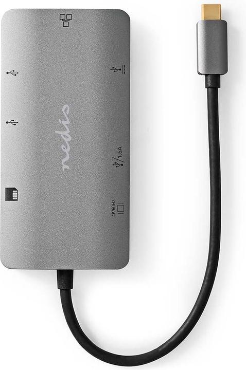 Produktbild Nedis USB Multi-Port-Adapter | USB 3.2 Gen 1 | USB-C™ Stecker | HDMI™ Ausgang / Micro SD / RJ45 Buch (USB-C, 7 Ports)