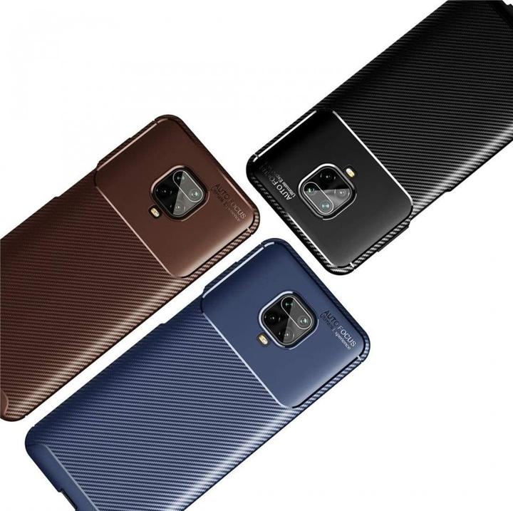 Actual product image Screenguard Xiaomi Redmi Note 9 Pro Cover Carbon Design TPU Case (Xiaomi Redmi Note 9 Pro)