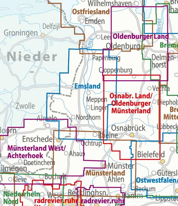 Immagine prodotto Mappa regionale ADFC Emsland Grafschaft B
