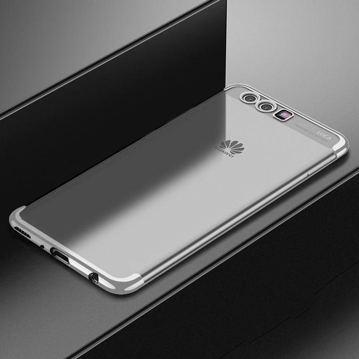 Produktbild König Design Handy Hülle Schutz Case für Huawei P10 Durchsichtig Transparent Etuis Silber Neu (Haier P10)