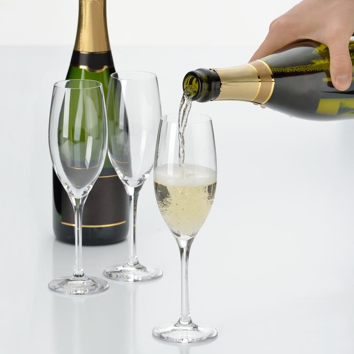 Produktbild WMF Easy Plus Champagnergläser / Sektgläser Set 6-teilig, 250ml, Kristallgläser, spülmaschinenfest (25 cl, 6 Gläser, Sektgläser)