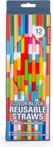 Image du produit Kikkerland Jarre en plastique réutilisable - Colorblock- Pack de 12 (12 x)