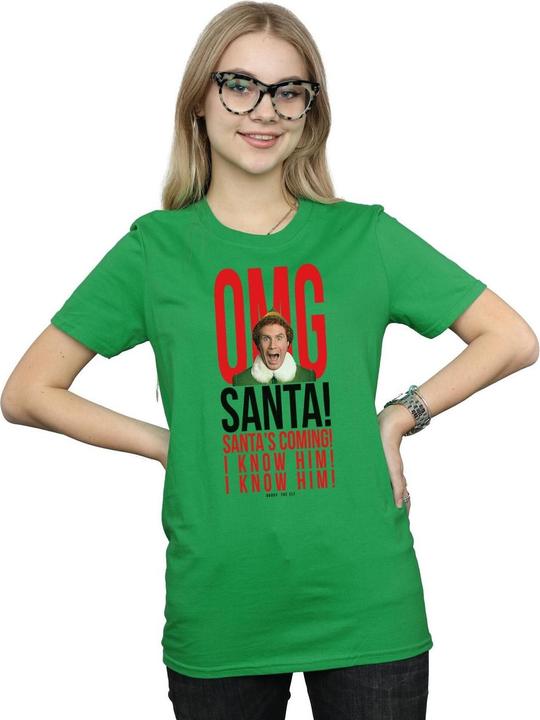Immagine prodotto Elf OMG Santa I Know Him Maglietta Ampia Donna (L)