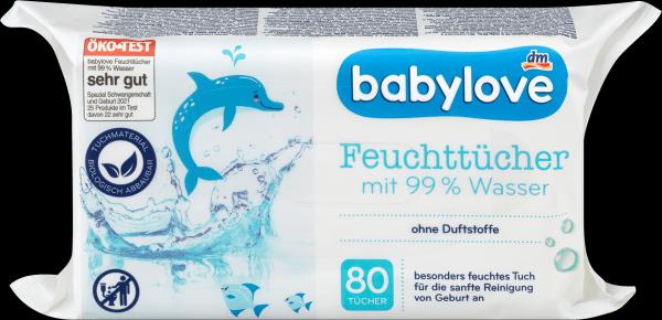 dm babylove Salviette umidificate (80 Pezzo/i)