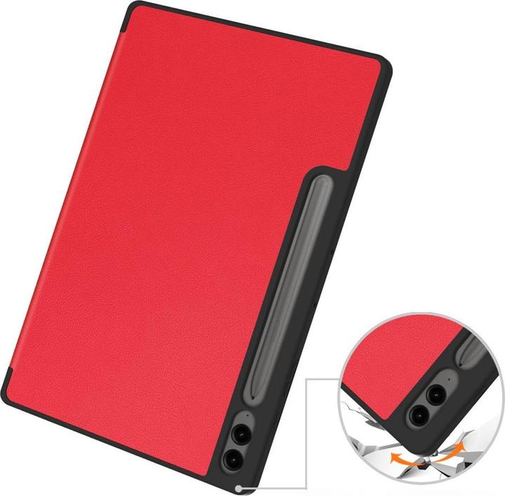Image du produit Cover-Discount Galaxy Tab S9+ / S9 FE+ - Étui intelligent en silicone rouge (Galaxy Tab S9+, Galaxy Tab S10+, Galaxy Tab S9 FE)
