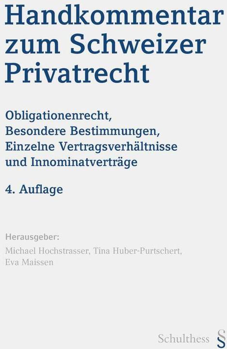 Image du produit Handkommentar zum Schweizer Privatrecht (Allemand, Michael Hochstrasser, Eva Maissen, Tina Hubert-Purtschert, 2023)