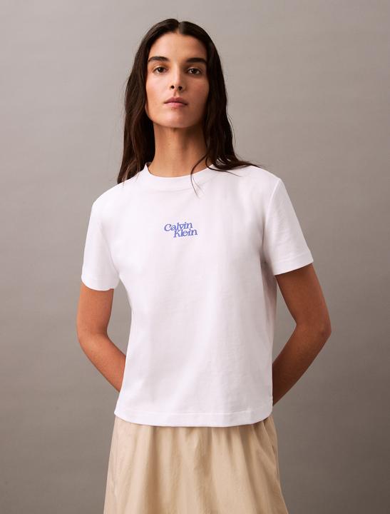 Actual product image Calvin Klein Jeans Ss Flocked Logo Cn Tee (M)