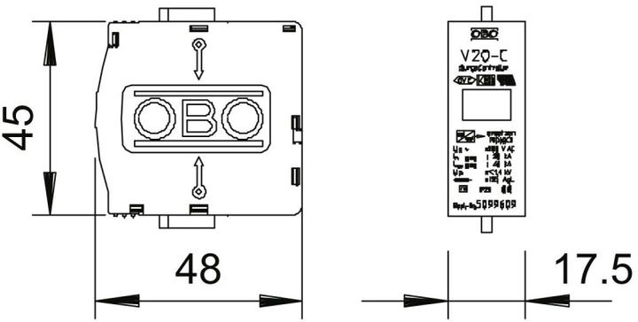 Produktbild OBO Bettermann OBO 20C/0280Überspannungsableiter
