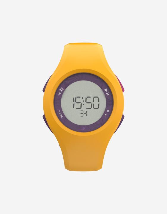 Decathlon Running watch stopwatch - W200 M yellow/purple (40 mm)