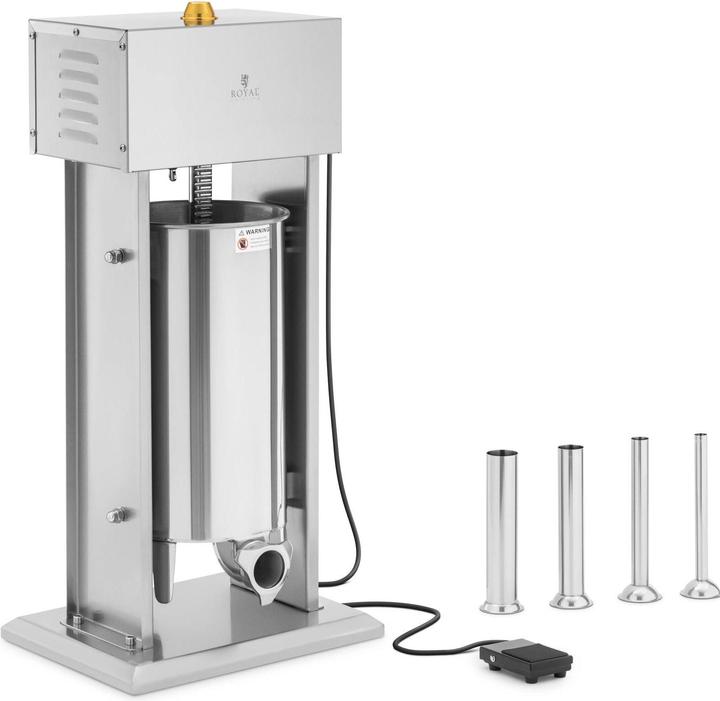 Royal Catering Sausage Stuffer - 15 L - electric - incl. 4 filling tubes -
