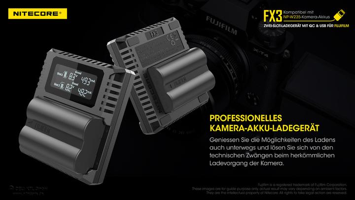 Produktbild Nitecore FX3 - für Fuji Cameras (Ladegerät)
