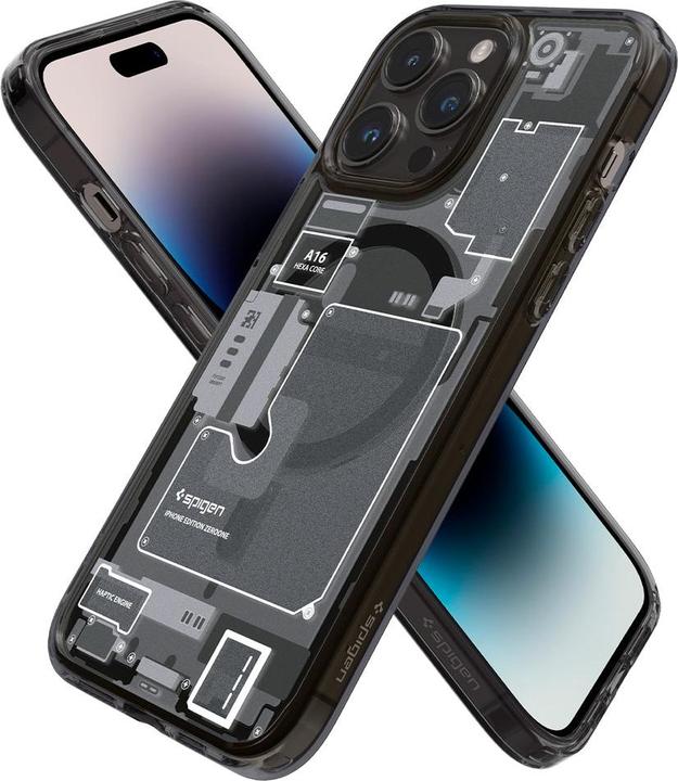 Actual product image Spigen ACS05540 mobile phone case (6.1") Cover Black, White (Apple iPhone 14 Pro)