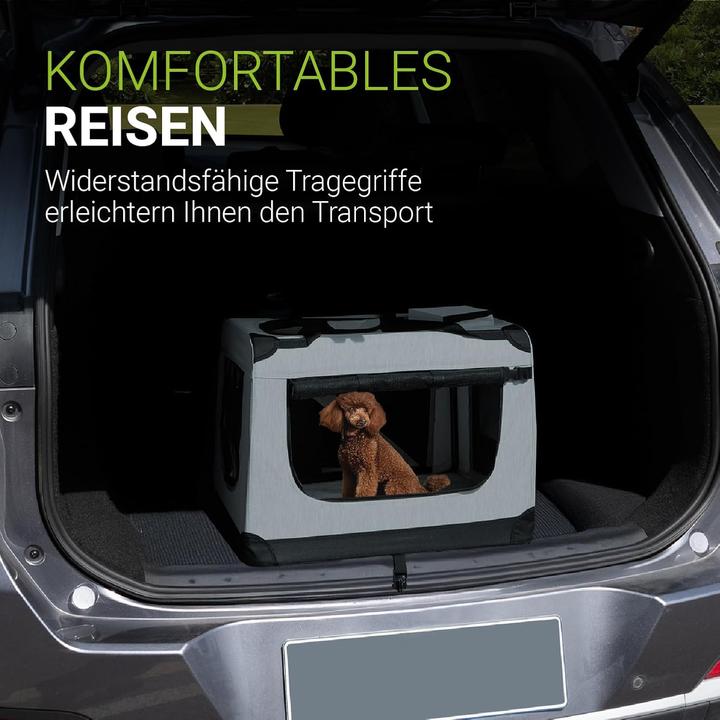Produktbild Hauptner Hundetransportbox (faltbar) (Hund, Sicherheitsverschluss, Waschbar, Atmungsaktiv)