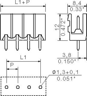 Actual product image Weidmüller PCB connection