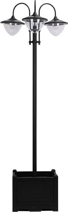 Image du produit Swisshandel24 Lampe solaire de jardin Lampe à 3 têtes avec base de pot de fleurs Étanche Acier inoxydable 60 x 55 (IP44)