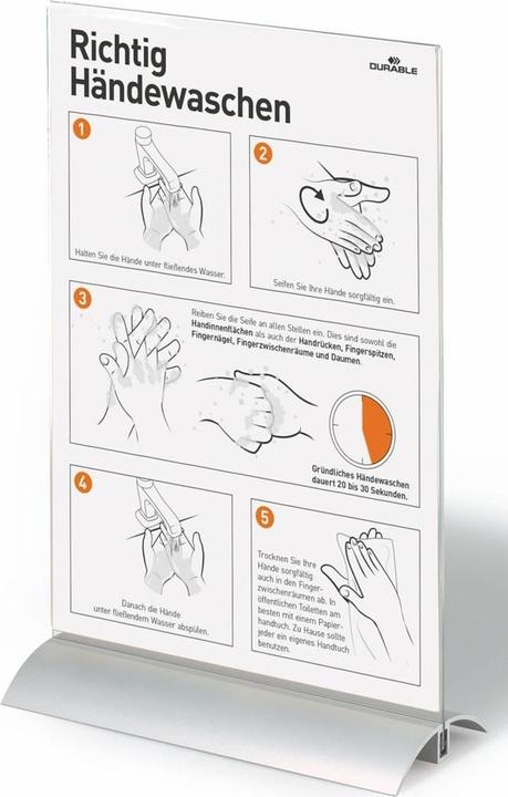 Produktbild Durable Tischaufsteller, Acryl mit Aluminiumfuss (A4)
